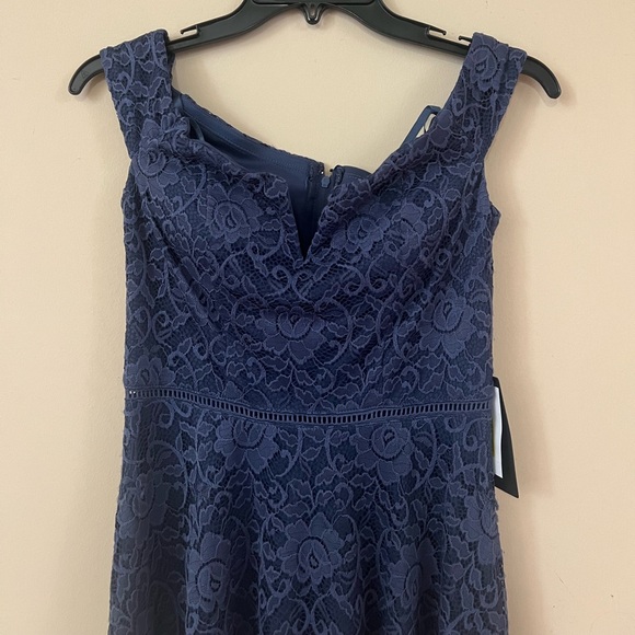 Jodi Kristopher Denim Blue Lace Dress Size 3 - Picture 2 of 10